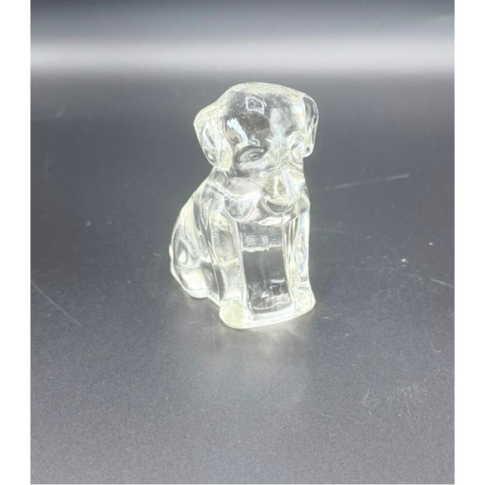 Vintage 1940s Federal Glass Cocker Spaniel Dog Candy Container Figurine 3.25"